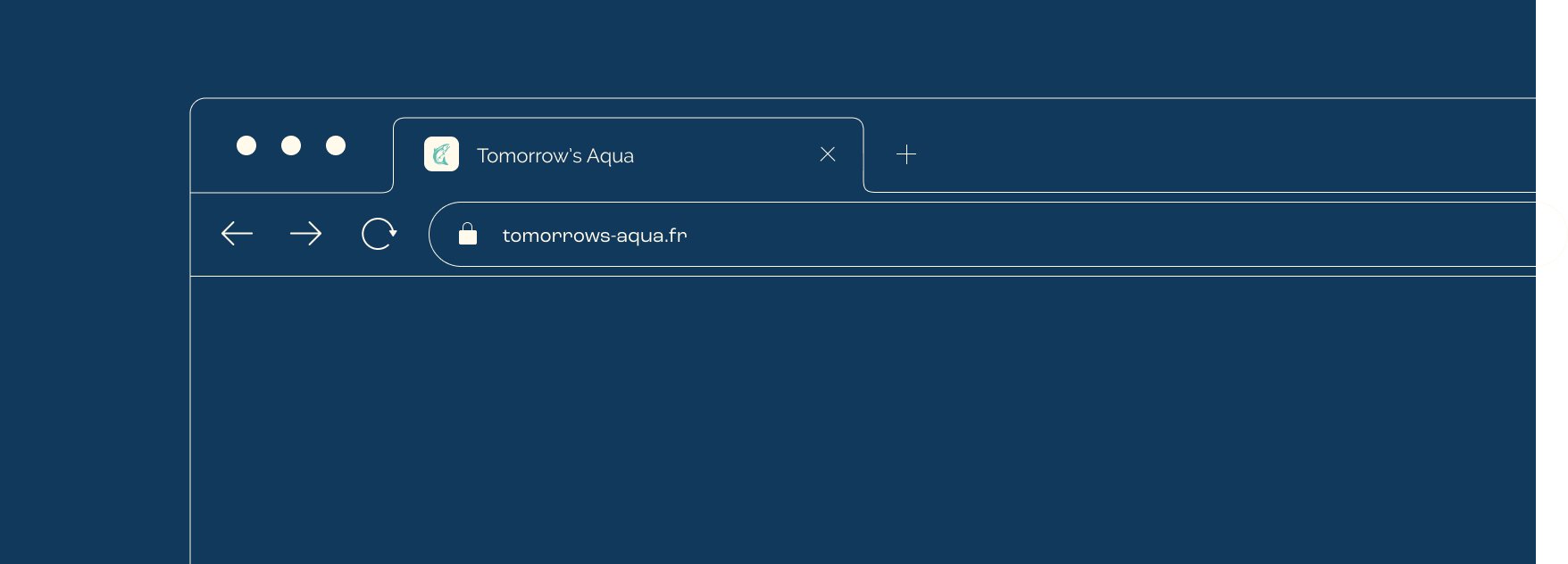 Mockup du site web Tomorrow's Aqua